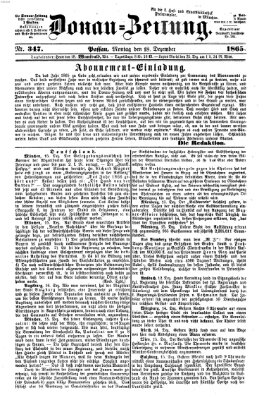 Donau-Zeitung Montag 18. Dezember 1865