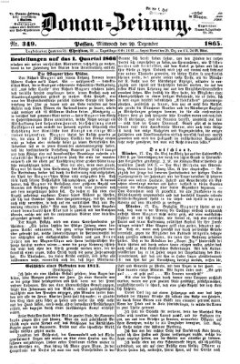 Donau-Zeitung Mittwoch 20. Dezember 1865