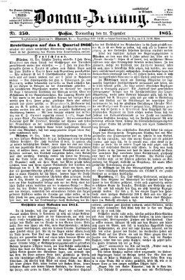 Donau-Zeitung Donnerstag 21. Dezember 1865