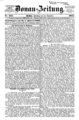 Donau-Zeitung Samstag 23. Dezember 1865