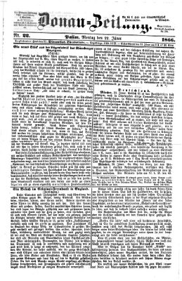 Donau-Zeitung Montag 22. Januar 1866