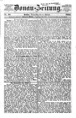 Donau-Zeitung Donnerstag 8. Februar 1866