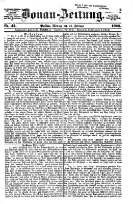 Donau-Zeitung Montag 12. Februar 1866