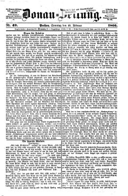 Donau-Zeitung Sonntag 18. Februar 1866