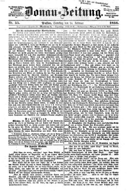 Donau-Zeitung Samstag 24. Februar 1866