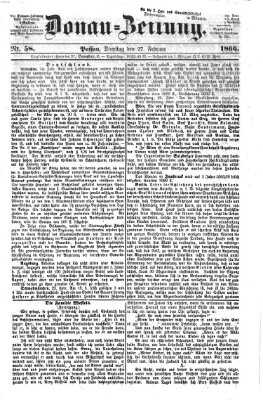 Donau-Zeitung Dienstag 27. Februar 1866