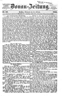 Donau-Zeitung Mittwoch 28. Februar 1866