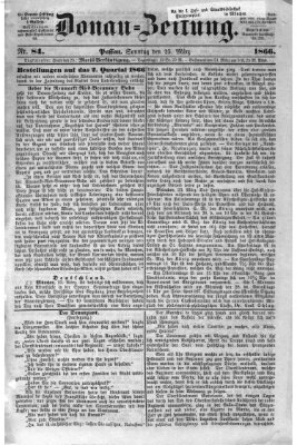 Donau-Zeitung Sonntag 25. März 1866