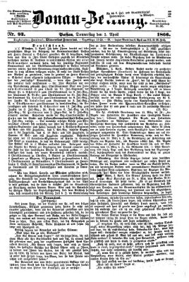 Donau-Zeitung Donnerstag 5. April 1866