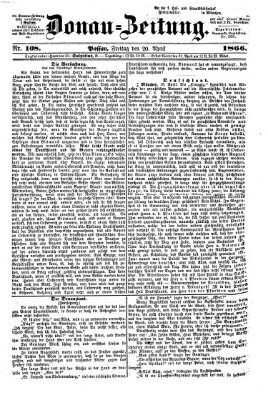 Donau-Zeitung Freitag 20. April 1866