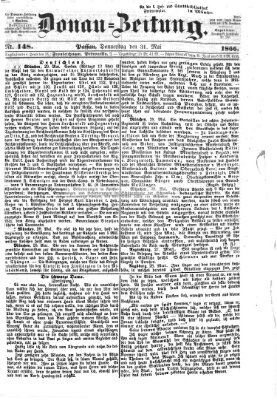 Donau-Zeitung Donnerstag 31. Mai 1866