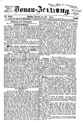 Donau-Zeitung Montag 18. Juni 1866