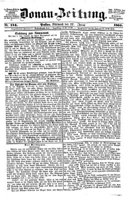 Donau-Zeitung Mittwoch 27. Juni 1866