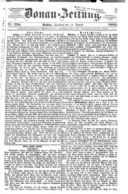 Donau-Zeitung Samstag 18. August 1866