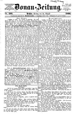 Donau-Zeitung Freitag 24. August 1866