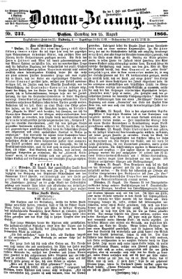 Donau-Zeitung Samstag 25. August 1866