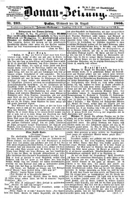 Donau-Zeitung Mittwoch 29. August 1866