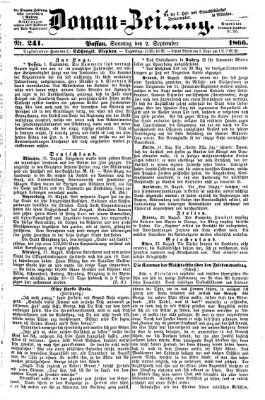 Donau-Zeitung Sonntag 2. September 1866