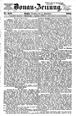 Donau-Zeitung Dienstag 11. September 1866