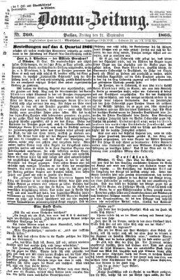 Donau-Zeitung Freitag 21. September 1866