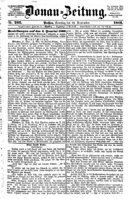 Donau-Zeitung Sonntag 23. September 1866