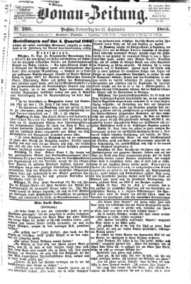Donau-Zeitung Donnerstag 27. September 1866