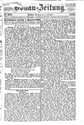 Donau-Zeitung Montag 1. Oktober 1866