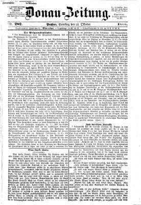 Donau-Zeitung Samstag 13. Oktober 1866