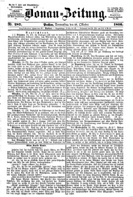 Donau-Zeitung Donnerstag 18. Oktober 1866