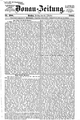 Donau-Zeitung Freitag 19. Oktober 1866