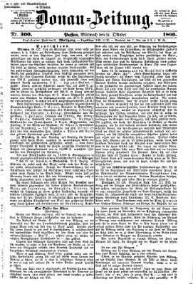 Donau-Zeitung Mittwoch 31. Oktober 1866