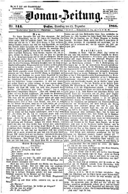 Donau-Zeitung Samstag 15. Dezember 1866