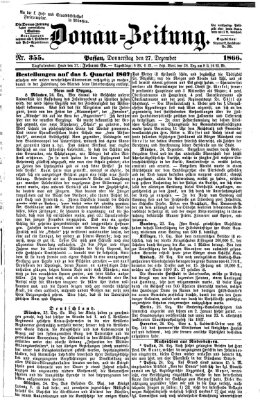 Donau-Zeitung Donnerstag 27. Dezember 1866