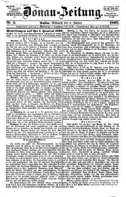 Donau-Zeitung Mittwoch 2. Januar 1867