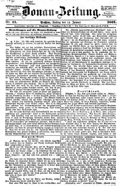 Donau-Zeitung Freitag 11. Januar 1867