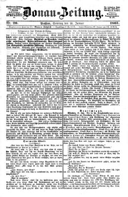 Donau-Zeitung Sonntag 20. Januar 1867