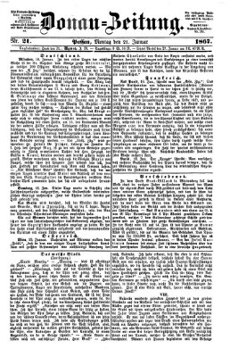 Donau-Zeitung Montag 21. Januar 1867