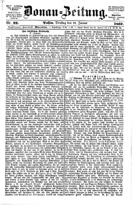 Donau-Zeitung Dienstag 22. Januar 1867