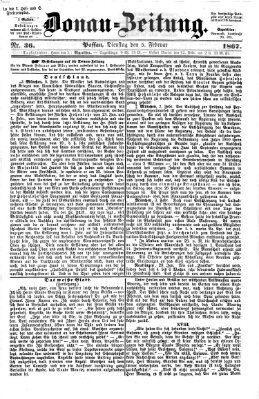 Donau-Zeitung Dienstag 5. Februar 1867