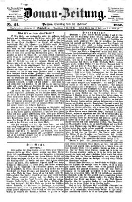 Donau-Zeitung Sonntag 10. Februar 1867