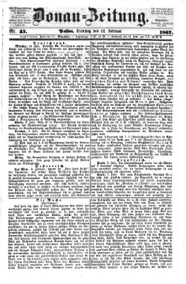 Donau-Zeitung Dienstag 12. Februar 1867