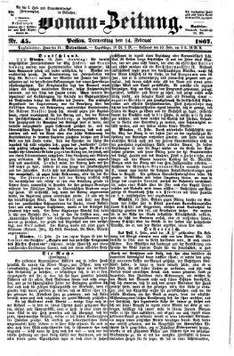 Donau-Zeitung Donnerstag 14. Februar 1867