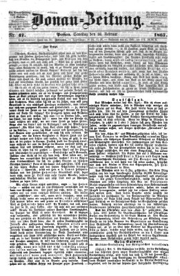 Donau-Zeitung Samstag 16. Februar 1867