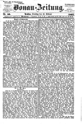 Donau-Zeitung Dienstag 19. Februar 1867