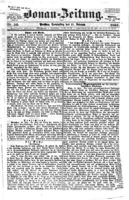 Donau-Zeitung Donnerstag 21. Februar 1867