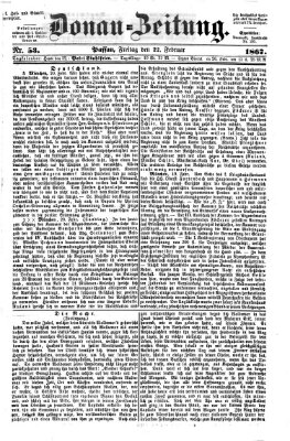 Donau-Zeitung Freitag 22. Februar 1867