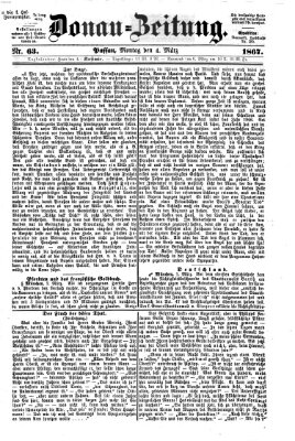 Donau-Zeitung Montag 4. März 1867