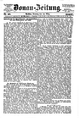 Donau-Zeitung Sonntag 10. März 1867