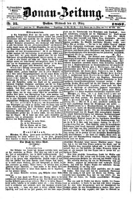 Donau-Zeitung Mittwoch 13. März 1867