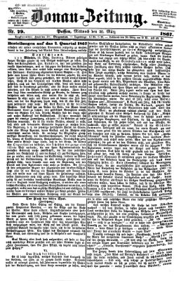 Donau-Zeitung Mittwoch 20. März 1867